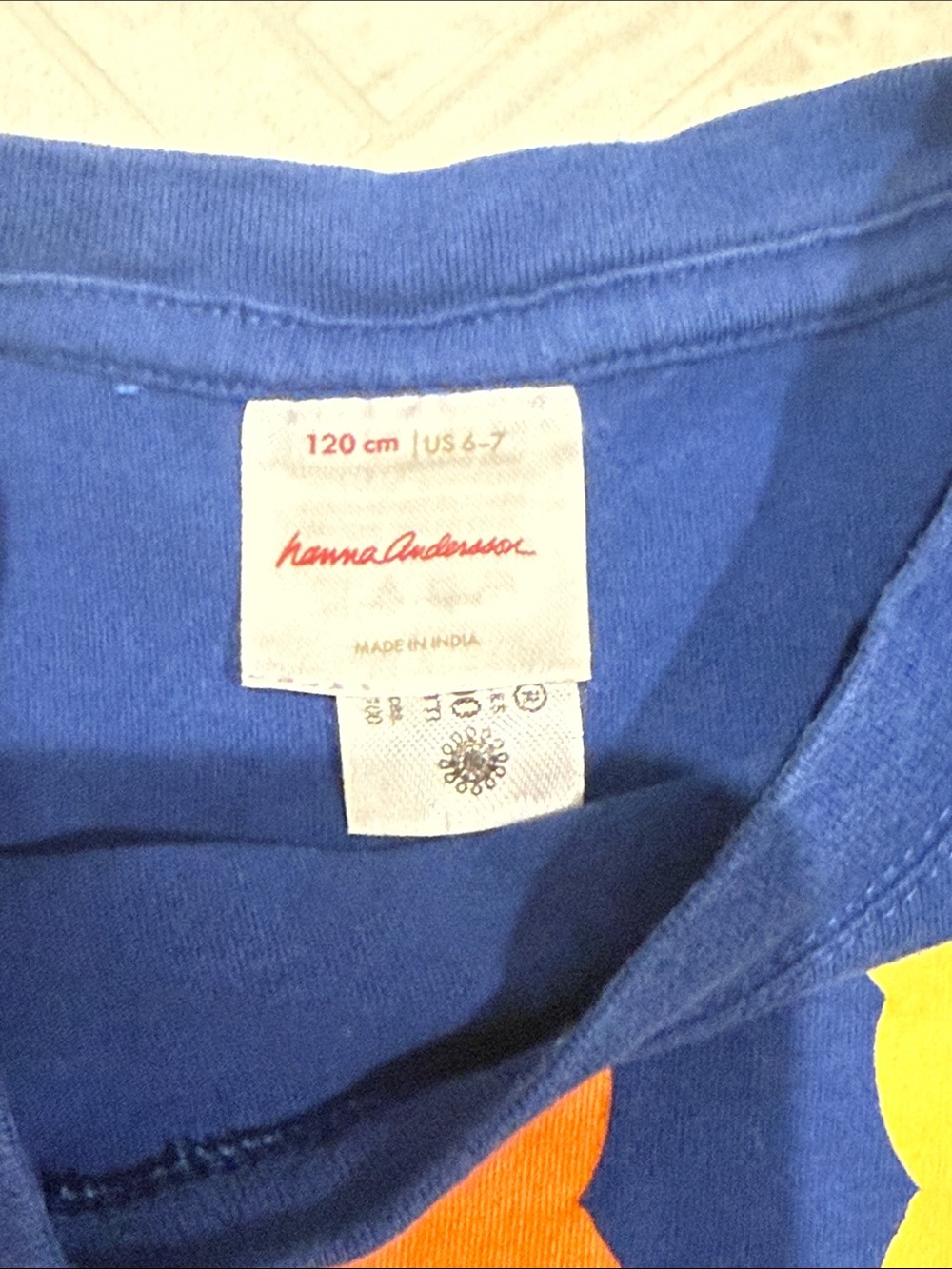 Kids Hanna Andersson Navy Blue Long-Sleeve Tee with Colorful Gummy Bears, sz 6 - Picture 3 of 6
